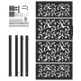 Puerta de jardín de diseño de hojas de acero negra 105x180 cm de , Puertas de jardín - Ref: Foro24-4100962, Precio: 254,66 €,...