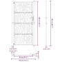 Puerta de jardín diseño con listón acero desgastado 105x205 cm de , Puertas de jardín - Ref: Foro24-4100988, Precio: 271,68 €...