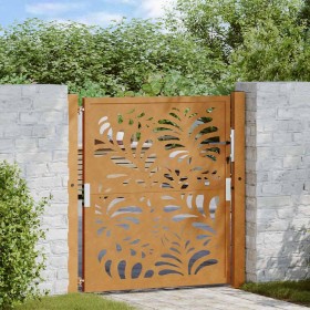 Puerta de jardín de acero desgastado diseño ondulado 105x105 cm de , Puertas de jardín - Ref: Foro24-4100974, Precio: 166,13 ...