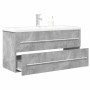 Set muebles de baño 2 piezas madera contrachapada gris hormigón de , Muebles de baño - Ref: Foro24-3324963, Precio: 341,62 €,...