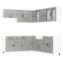Mueble cocina Porto gris hormigón 11 pzas madera contrachapada de , Armarios de cocina - Ref: Foro24-3314935, Precio: 716,24 ...