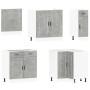 Mueble cocina Porto gris hormigón 11 pzas madera contrachapada de , Armarios de cocina - Ref: Foro24-3314935, Precio: 716,24 ...