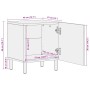 Mesilla de noche marrón 40x33x46 cm madera maciza mango de , Mesitas de noche - Ref: Foro24-4017716, Precio: 60,50 €, Descuen...