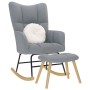 Sillón mecedora con taburete tela gris claro de , Mecedoras - Ref: Foro24-4016800, Precio: 162,25 €, Descuento: %