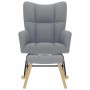 Sillón mecedora con taburete tela gris claro de , Mecedoras - Ref: Foro24-4016800, Precio: 162,25 €, Descuento: %