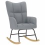 Sillón mecedora con taburete tela gris claro de , Mecedoras - Ref: Foro24-4016800, Precio: 162,25 €, Descuento: %