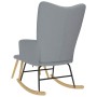 Sillón mecedora con taburete tela gris claro de , Mecedoras - Ref: Foro24-4016800, Precio: 162,25 €, Descuento: %