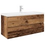 Mueble lavabo con lavabo integrado y grifo madera vieja de , Tocadores de baño - Ref: Foro24-3328937, Precio: 350,00 €, Descu...