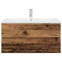 Mueble lavabo con lavabo integrado y grifo madera vieja de , Tocadores de baño - Ref: Foro24-3328935, Precio: 318,70 €, Descu...