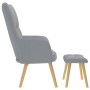 Sillón de relax con taburete tela gris claro de , Sillones - Ref: Foro24-4016778, Precio: 153,45 €, Descuento: %