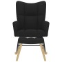 Sillón mecedora con taburete tela negro de , Mecedoras - Ref: Foro24-4016802, Precio: 132,19 €, Descuento: %