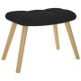Sillón mecedora con taburete tela negro de , Mecedoras - Ref: Foro24-4016802, Precio: 132,19 €, Descuento: %