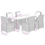 Set comedor de jardín 7 pzas con cojines ratán sintético beige en Conjuntos de jardín | Comprar online en Foru.es