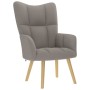 Sillón de relax con taburete de tela gris taupé de , Sillones - Ref: Foro24-4016784, Precio: 136,73 €, Descuento: %