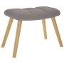 Sillón de relax con taburete de tela gris taupé de , Sillones - Ref: Foro24-4016784, Precio: 136,73 €, Descuento: %