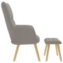Sillón de relax con taburete de tela gris taupé de , Sillones - Ref: Foro24-4016784, Precio: 136,73 €, Descuento: %