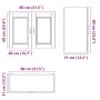 Armario pared cocina Porto madera ingeniería blanca alto brillo de , Armarios de cocina - Ref: Foro24-854069, Precio: 86,95 €...