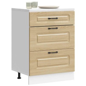 Mueble bajo de cocina Kalmar madera ingeniería de roble sonoma de , Armarios de cocina - Ref: Foro24-854282, Precio: 115,46 €...