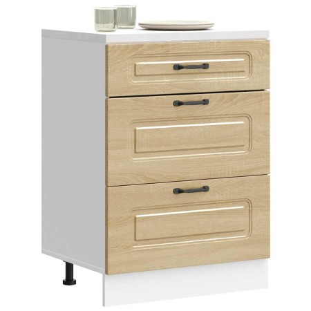 Mueble bajo de cocina Kalmar madera ingeniería de roble sonoma de , Armarios de cocina - Ref: Foro24-854282, Precio: 115,46 €...