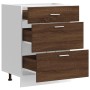 Armario bajo de cocina de madera de ingeniería de roble marrón de , Armarios de cocina - Ref: Foro24-854256, Precio: 103,30 €...