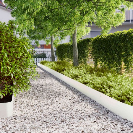 Bordes para césped 10 uds acero laminado frío blanco 20x103 cm de , Ribetes y bordes para jardín - Ref: Foro24-860155, Precio...
