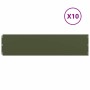 Bordes césped 10 uds acero laminado frío verde oliva 25x103 cm de , Ribetes y bordes para jardín - Ref: Foro24-860169, Precio...