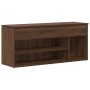 Banco zapatero madera de ingeniería marrón roble 102x30,5x45 cm de , Zapateros y organizadores de calzado - Ref: Foro24-85914...