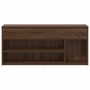 Banco zapatero madera de ingeniería marrón roble 102x30,5x45 cm de , Zapateros y organizadores de calzado - Ref: Foro24-85914...