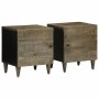 Mesitas noche 2 uds madera maciza mango gris claro 40x33x46 cm de , Mesitas de noche - Ref: Foro24-4017789, Precio: 96,05 €, ...