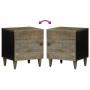 Mesitas noche 2 uds madera maciza mango gris claro 40x33x46 cm de , Mesitas de noche - Ref: Foro24-4017789, Precio: 96,05 €, ...