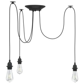 Lámpara colgante con 3 portalámparas E27 metal negro de , Lámparas - Ref: Foro24-4103453, Precio: 32,75 €, Descuento: %