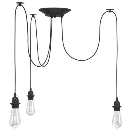 Lámpara colgante con 3 portalámparas E27 metal negro de , Lámparas - Ref: Foro24-4103453, Precio: 32,75 €, Descuento: %