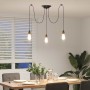 Lámpara colgante con 3 portalámparas E27 metal negro de , Lámparas - Ref: Foro24-4103453, Precio: 32,75 €, Descuento: %