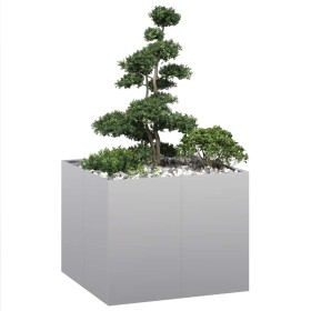 Jardinera 100x100x80 cm de acero galvanizado de , Maceteros y jardineras - Ref: Foro24-860827, Precio: 113,38 €, Descuento: %