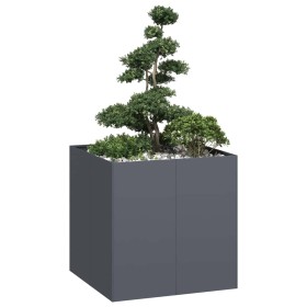 Jardinera acero gris antracita 80x80x80 cm de , Maceteros y jardineras - Ref: Foro24-860782, Precio: 152,62 €, Descuento: %