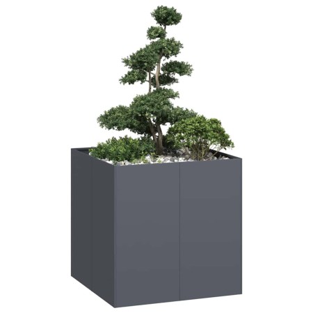 Jardinera acero gris antracita 80x80x80 cm de , Maceteros y jardineras - Ref: Foro24-860782, Precio: 152,62 €, Descuento: %