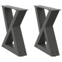 Patas de mesa centro 2 unidades acero antracita 30x(30-31,3) cm de , Patas para mesas - Ref: Foro24-4012678, Precio: 60,57 €,...
