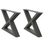 Patas de mesa centro 2 unidades acero antracita 50x(30-31,3) cm de , Patas para mesas - Ref: Foro24-4012686, Precio: 69,97 €,...