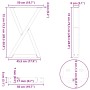 Patas de mesa de comedor 2 uds acero blanco 50x(72-73,3) cm de , Patas para mesas - Ref: Foro24-4012717, Precio: 108,15 €, De...