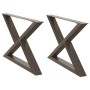 Patas mesa de centro 2 uds acero natural 70x(42-43,3) cm acero de , Patas para mesas - Ref: Foro24-4012715, Precio: 86,24 €, ...