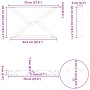 Patas mesa de centro 2 uds acero natural 70x(42-43,3) cm acero de , Patas para mesas - Ref: Foro24-4012715, Precio: 86,24 €, ...