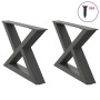 Patas de mesa centro 2 unidades acero antracita 60x(30-31,3) cm de , Patas para mesas - Ref: Foro24-4012690, Precio: 73,42 €,...