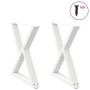 Patas para mesa de comedor 2 uds blanco acero 80x(72-73,3) cm de , Patas para mesas - Ref: Foro24-4012729, Precio: 122,84 €, ...