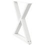 Patas para mesa de comedor 2 uds blanco acero 80x(72-73,3) cm de , Patas para mesas - Ref: Foro24-4012729, Precio: 122,84 €, ...