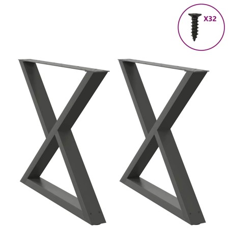 Patas para mesa comedor 2uds antracita 90x(72-73,3) cm de , Patas para mesas - Ref: Foro24-4012734, Precio: 138,01 €, Descuen...