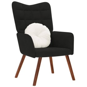 Sillón de relax de terciopelo negro de , Sillones - Ref: Foro24-4016816, Precio: 94,97 €, Descuento: %