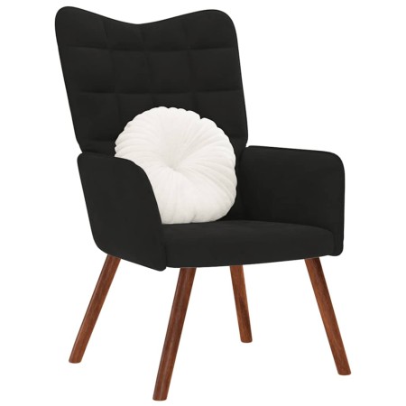 Sillón de relax de terciopelo negro de , Sillones - Ref: Foro24-4016816, Precio: 94,97 €, Descuento: %