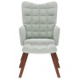 Sillón de relax con reposapiés terciopelo gris claro de , Sillones - Ref: Foro24-4016821, Precio: 130,46 €, Descuento: %