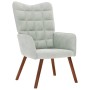Sillón de relax con reposapiés terciopelo gris claro de , Sillones - Ref: Foro24-4016821, Precio: 130,46 €, Descuento: %