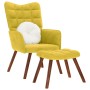 Sillón de relax con taburete terciopelo amarillo de , Sillones - Ref: Foro24-4016828, Precio: 113,24 €, Descuento: %